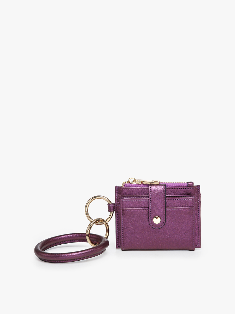 Sammie Mini Snap Wallet w/ Ring: Rhubarb Purple