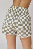 Orange checkerboard shorts