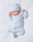 Essentials Solid Blue Footie: Newborn / Blue