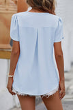 Nine V Neck L Blue Blouse