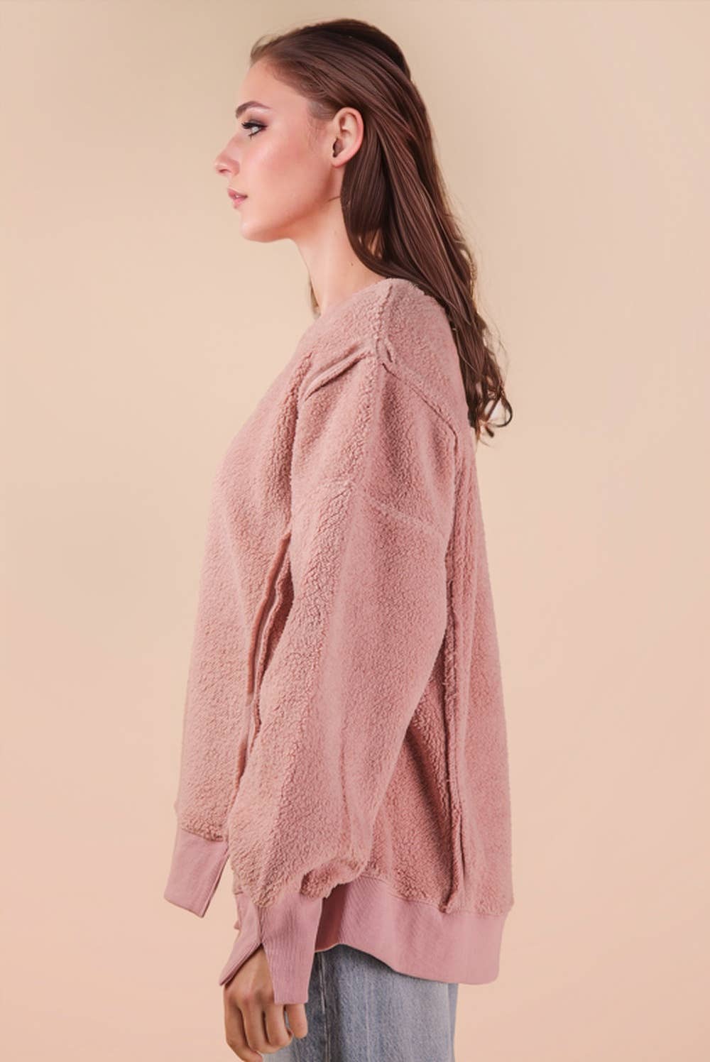 Oversized Fleece Top: