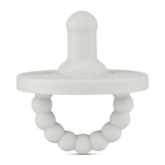 Cutie PAT Round (0-6m) Pacifier + Teether: Grey