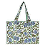 Cotton Block Print Tote Bag- Small & Large: Small
