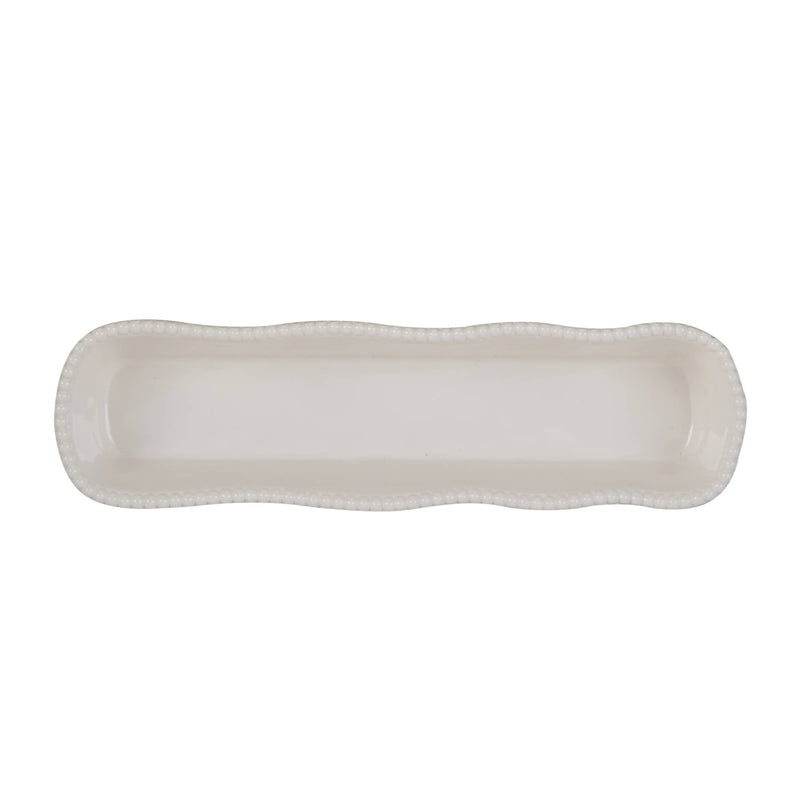 Perlette Cream - HW Melamine Cracker Tray 12.875in x 3.5in