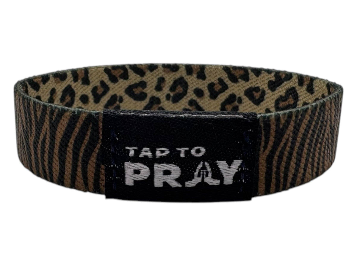 Tap To Pray™ Wristbands - Safari Leopard: Large