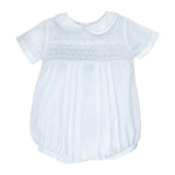 Romper with Smocking White