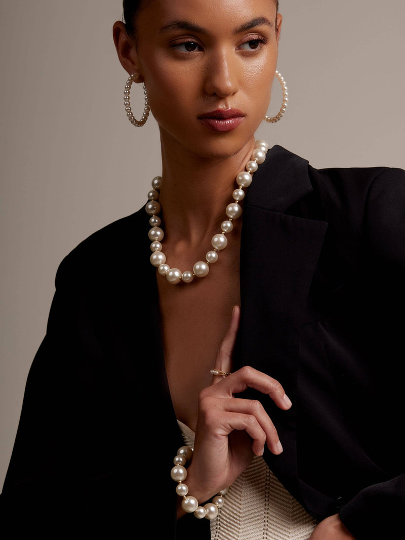 Beaded Hoop Earring: PRL