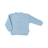 Cotton Knit Baby Coat: 1-3M / Light Blue