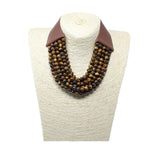10 Strand Stone Bead Necklace: Green Amazonite