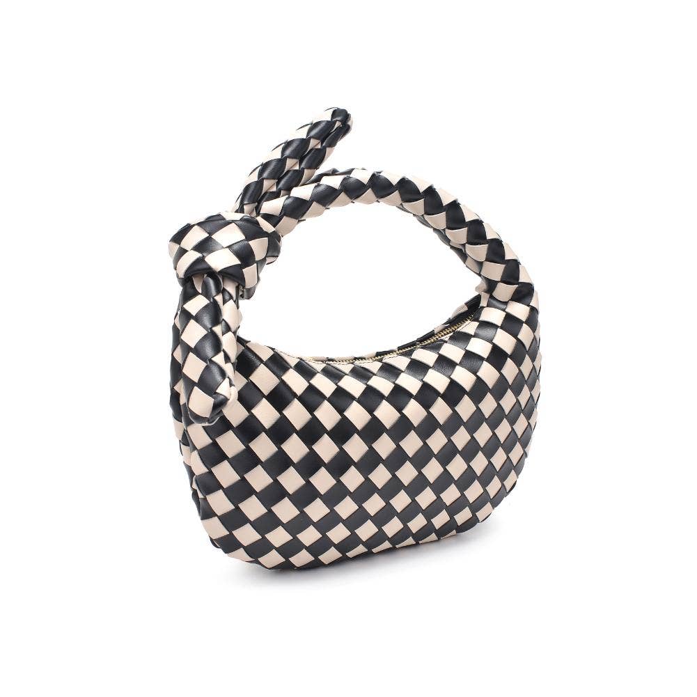 Lizbeth Woven Knot Clutch: Natural