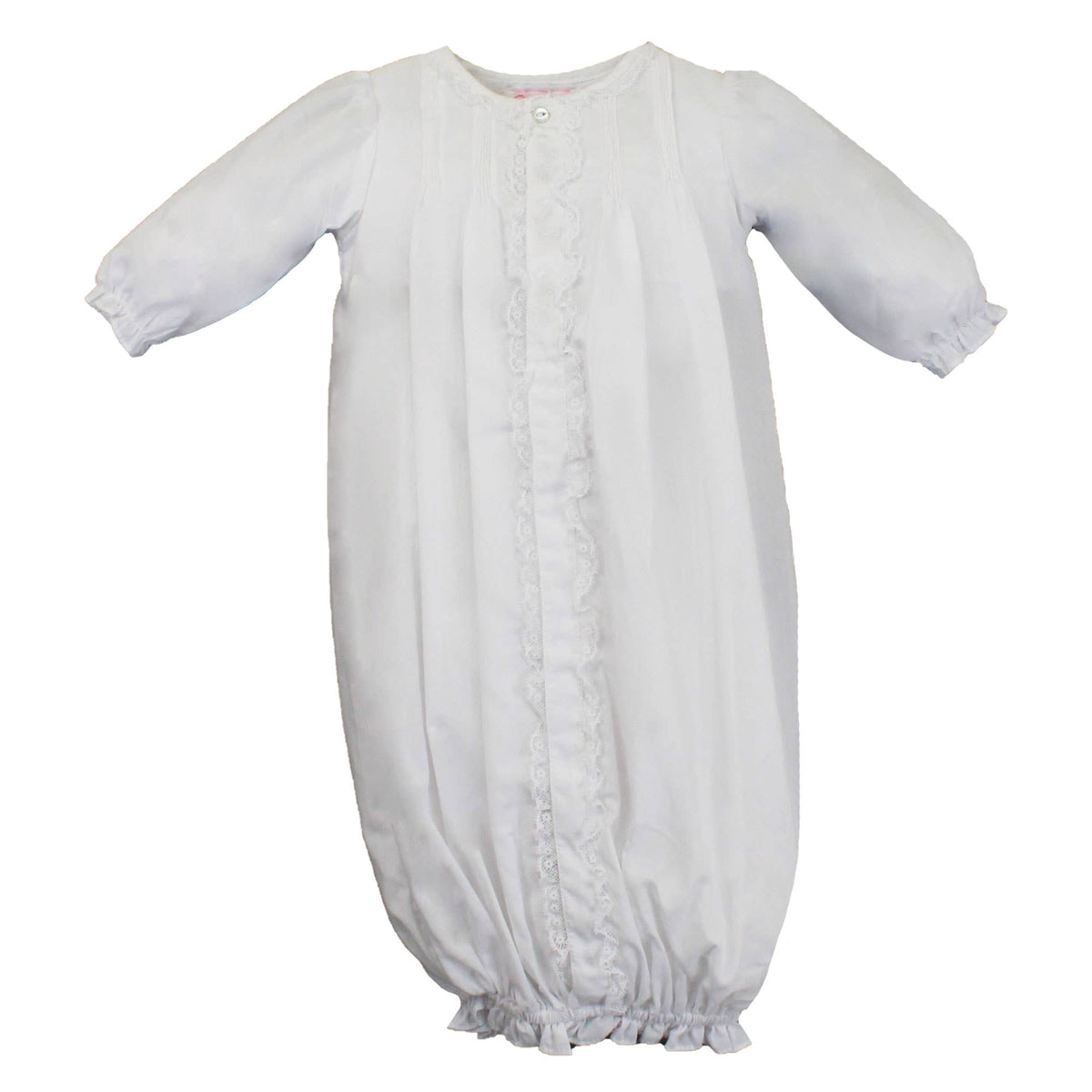 Heirloom Lace Hand Embroidered Bag: Newborn / Pink