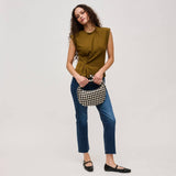 Lizbeth Woven Knot Clutch: Natural