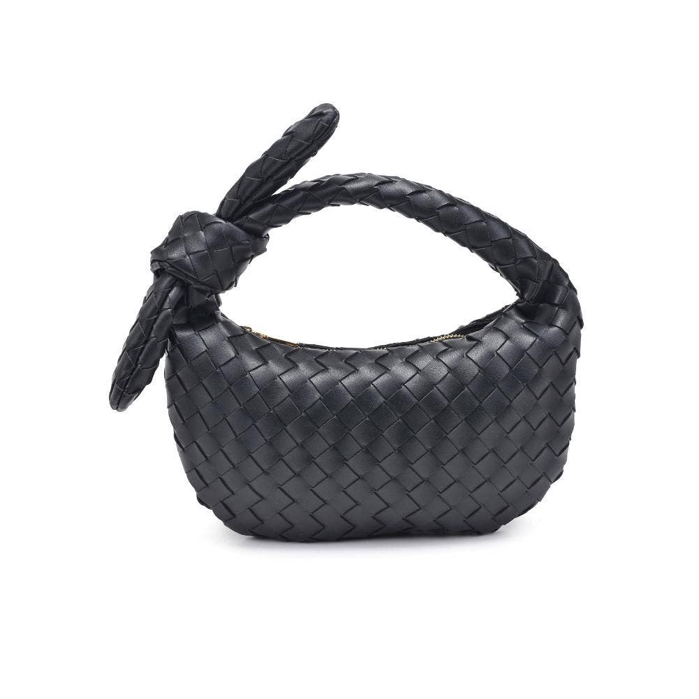 Lizbeth Woven Knot Clutch: Natural