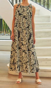 Feb Navy Halter Print Dress