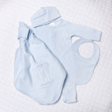 Essentials Solid Blue Footie: Newborn / Blue