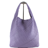 Woven Hobo Bag w/Cosmetic Pouch Pewter