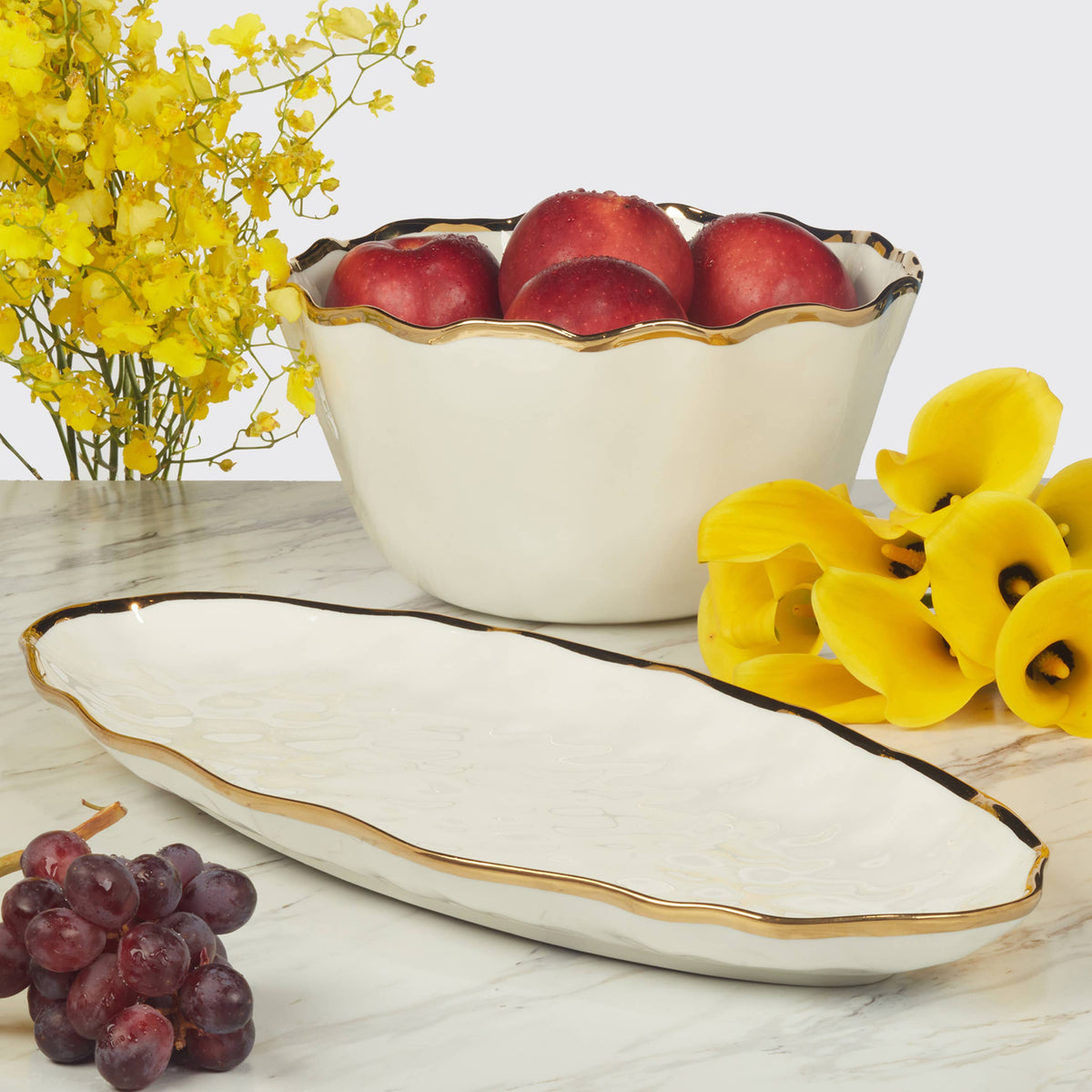 Regency Gold Oval Fish Platter 19.5in X 8.5in