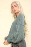 NJ Ribbed Oversized Top OATMEAL