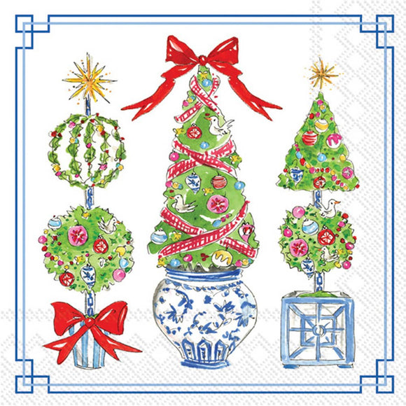 Cocktail Napkins 20 ct Topiary Trees