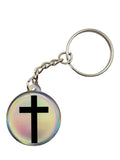 Tap To Pray™ - Prayer Tag Keychains: Tree Bark Camo + Cross