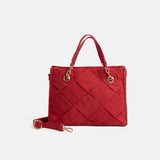 Belle Quilted Tote - Christmas: Black