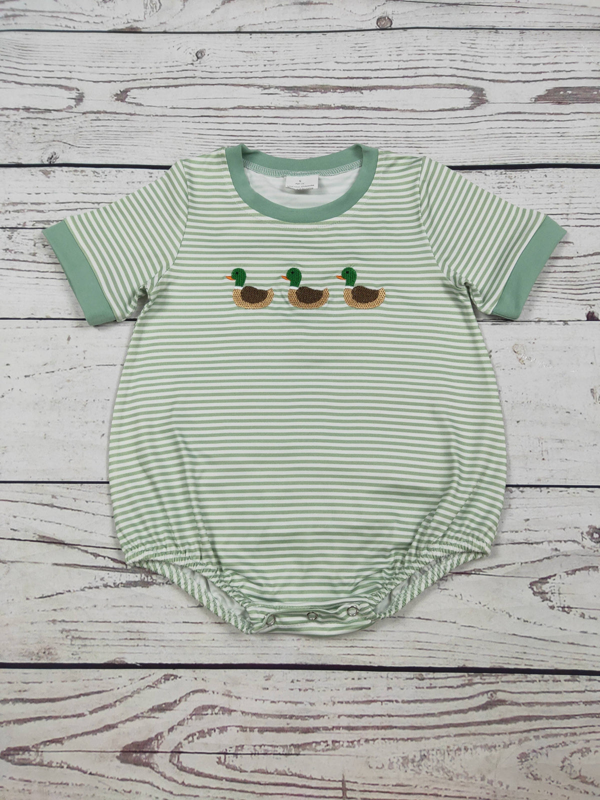Baby Boy Duck Appliqué Bubble: 2T