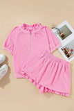 Solid Puff Sl Skorts Set Green