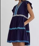 ET Navy Rick Rac Dress