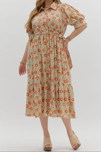 ET Rust Floral Dress