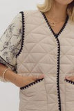 ET Camel Quilted Vest