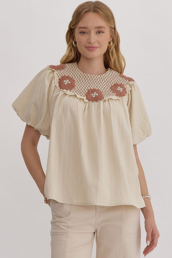 ET Smocked Neck top