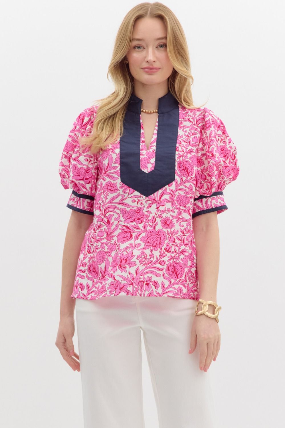ET Two Tone Floral Top