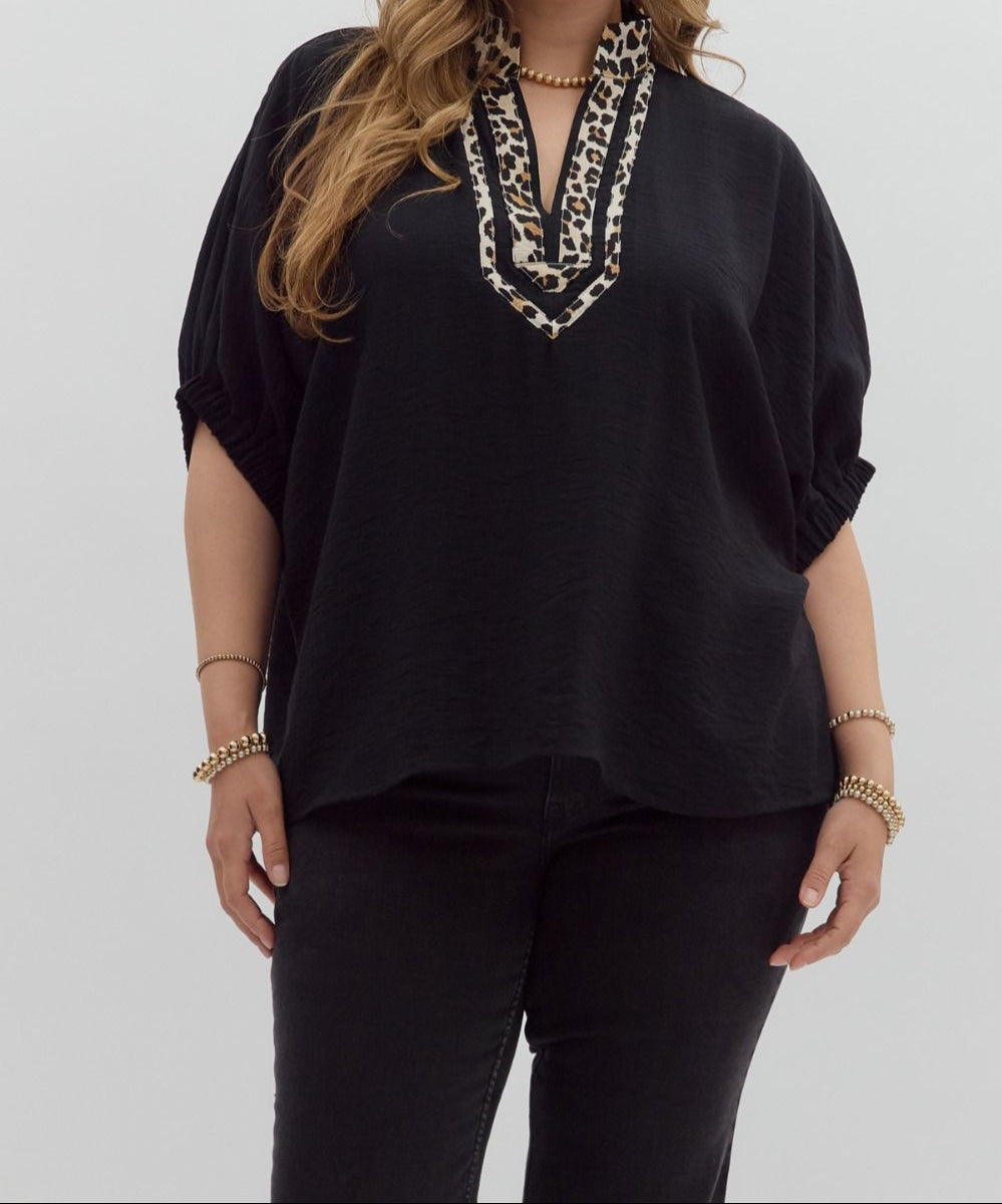 ET Black Top w/Leopard