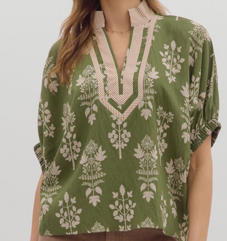 ET Olive Botanical Print