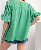 Apple Green Gauze Top