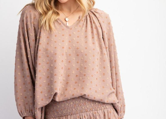 ES Latte Pompom Top