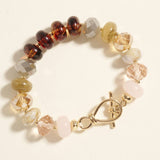 Ombre Chunky Multi Beads Stretch Bracelet: Multi