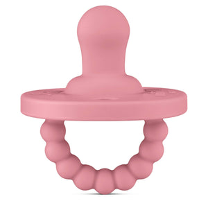 Cutie PAT Flat (0m+) Pacifier + Teether: Rose