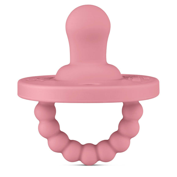 Cutie PAT Flat (0m+) Pacifier + Teether: Rose
