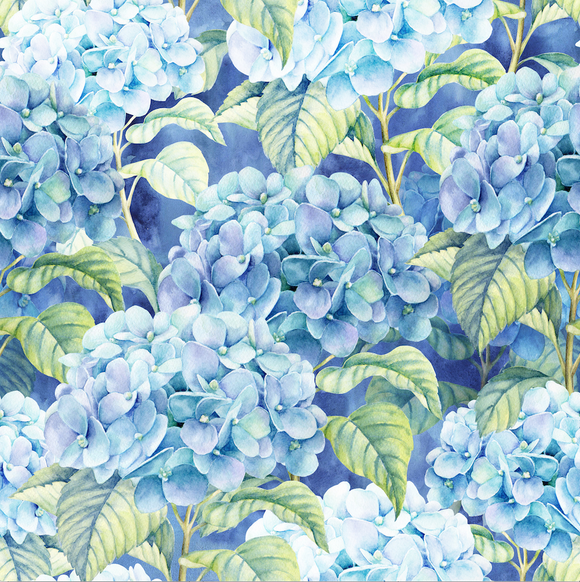Blue Hydrangea Napkins Cocktail