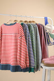 Stripe Oversized Top GREEN/BLUE