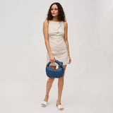Lizbeth Woven Knot Clutch: Natural