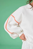 White/Orange Sweatshirt