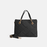 Belle Quilted Tote - Christmas: Black