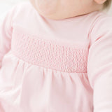 Pink Smocked Footie Newborn