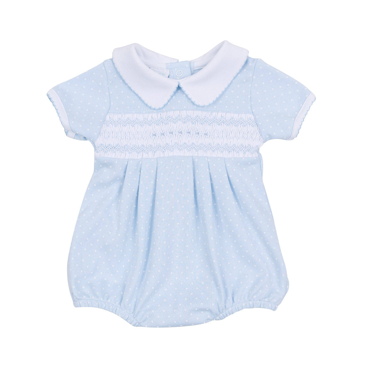 Luca's Smocked Bubble Lt Blue