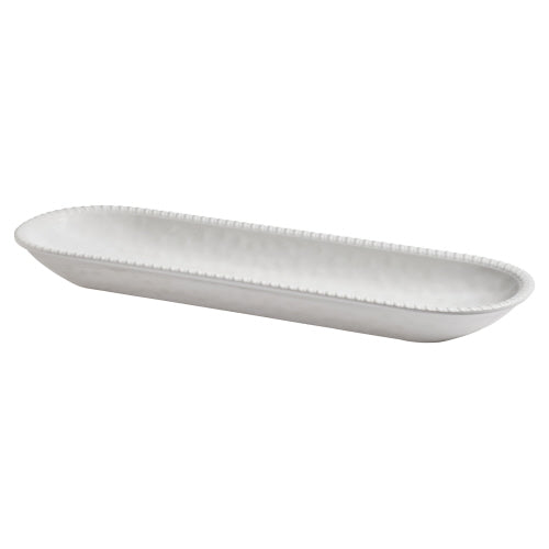 White Rope 18 in. x 5.5 in Oval Appetizer Tray