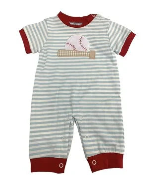 Baseball Applique Boys Romper