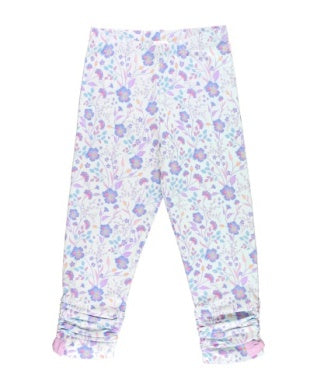 Kids Knit Ruched Bow Capri Legging