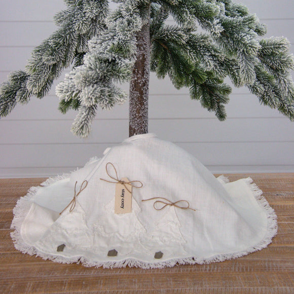 Tree Skirt - Raggedy Trees with Fabric Tag (PC)